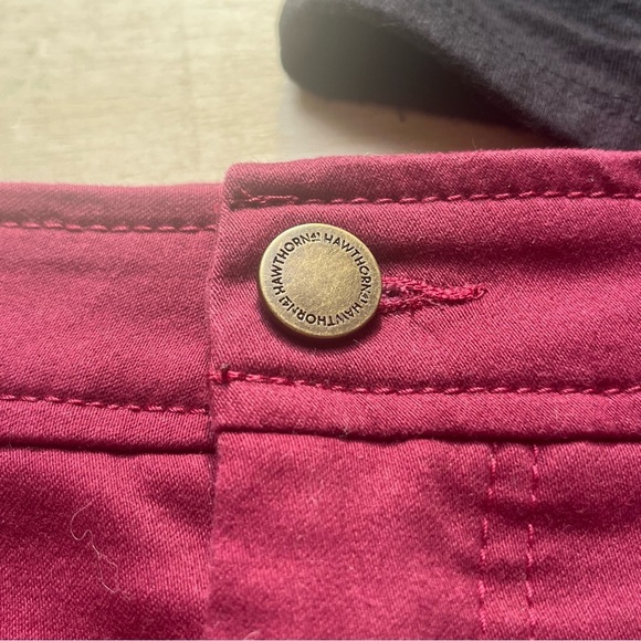 Women’s maroon red casual denim skirt size 10 office work business 41 hawthorn - Picture 2 of 12